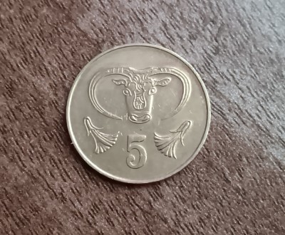 M3 C50 - Moneda foarte veche - Cipru - 5 centi - 1983 foto
