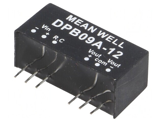 Convertor DC/DC 9W 9-18V la 12V/-12V SIP8 DPB09A-12