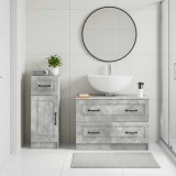 Cumpara ieftin Set de dulapuri pentru baie, 2 piese UTRECHT Gri Beton