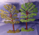 Copac 2 Stejari plumb Britains England vintage Farm pictati diferit SET9 T4