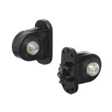 Lampa gabarit auto BestAutoVest 12V/ 24V cu LED, rotunda Rosu - Alb, 97x68mm, cu cablu, Stanga, 1 buc. Kft Auto, AutoLux