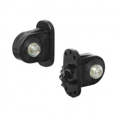 Lampa gabarit auto BestAutoVest 12V/ 24V cu LED, rotunda Rosu - Alb, 97x68mm, cu cablu, Dreapta 1 buc. foto