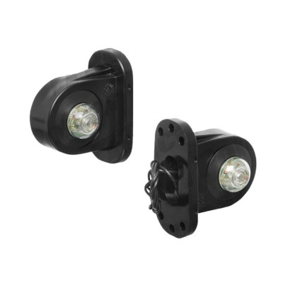 Lampa gabarit auto BestAutoVest 12V/ 24V cu LED, rotunda Rosu - Alb, 97x68mm, cu cablu, Dreapta 1 buc. Kft Auto foto