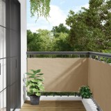 VidaXL Prelată balcon, material textil oxford, 75 x 600 cm, bej