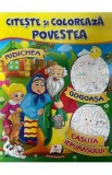 Citeste si coloreaza povestea: Ridichea, Gogoasa, Casuta iepurasului