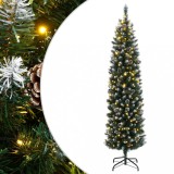 VidaXL Brad Crăciun artificial subțire cu 300 LED-uri, 180 cm
