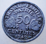 1.931 FRANTA WWII VICHY 50 CENTIMES 1942, Europa, Aluminiu