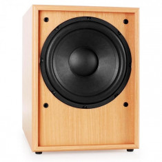 Auna Linie-300-SW-BH subwoofer activ AUX stejar foto