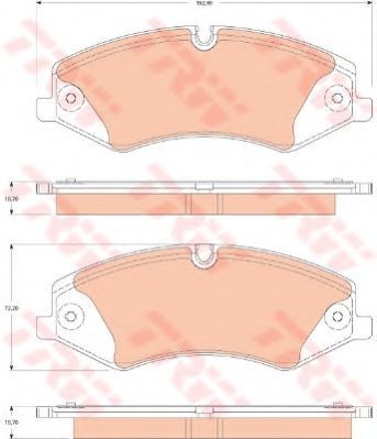 Set placute frana,frana disc LAND ROVER RANGE ROVER III (LM) (2002 - 2012) TRW GDB1825 foto