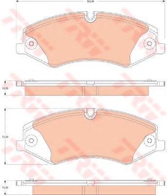 Set placute frana,frana disc LAND ROVER RANGE ROVER III (LM) (2002 - 2012) TRW GDB1825