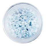 Lacrimi curbate perlate - decorațiuni unghii, bleu, INGINAILS