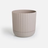 Ghiveci Flori din Plastic cu Farfurie Integrata Bej, CMCLASS