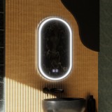 Oglinda LED Ovala, 45x65cm, Velara Touch, Sistem Dezaburire, Dimabila