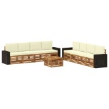 vidaXL Seturi de canapele cu pernă 9 pcs Lemn Solid de Acacia 3384181
