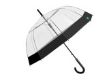 Umbrela dama automata Perletti forma cupola cu margine neagra 89 cm diametru