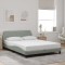 Gossi cadru de pat cu tablie, gri deschis, 120x200 cm, catifea