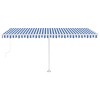 Copertina autonoma retractabila automat albastru&amp;alb 500x300 cm