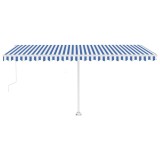 Cumpara ieftin Copertina autonoma retractabila automat albastru&amp;alb 500x300 cm