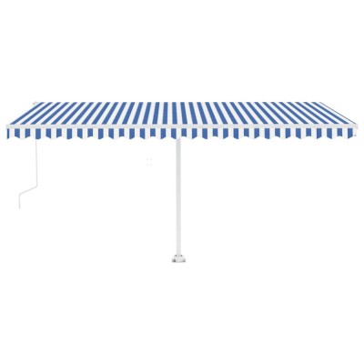 Copertina autonoma retractabila automat albastru&amp;amp;alb 500x300 cm foto