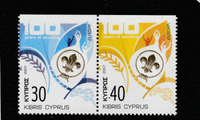 Cipru 2007-Europa CEPT,Cercetasi,serie 2 valori, dant,MNH,Mi.1096-1097 Do foto