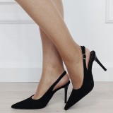 Pantofi eleganti negri cu toc subtire 5001 01