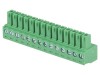 Conector Regletă Deconectabilă Degson 3,81mm, 14 Piste, Mama, Verde, Poliamidă 66, UL94V-0
