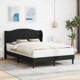 vidaXL Cadru de pat cu headboard Negru 120 x 190 cm Piele artificială 42027847