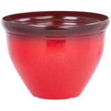 Ghiveci decorativ de flori, rotund, rosu, 38x28.5 cm, Strend Pro