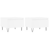 Cumpara ieftin Masute de cafea, 2 buc., alb, 50x46x35 cm, lemn prelucrat