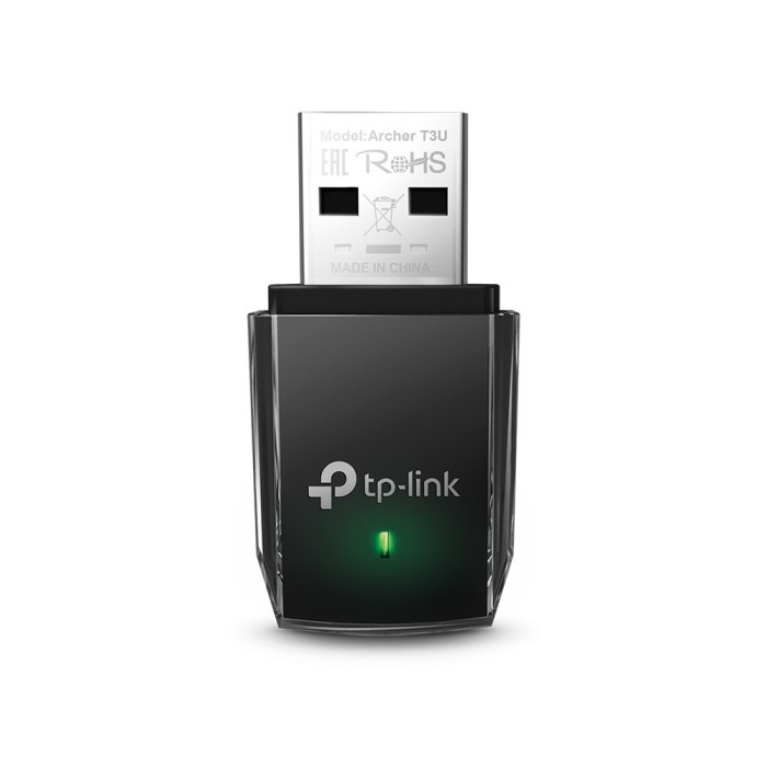 ADAPTOR RETEA TP-LINK AC1300, extern wireless 2.4 GHz | 5 GHz, USB 3.0, port, 1300 Mbps, antena interna x 1, &quot;Archer T3U&quot; (timbru verde 0.18 lei)
