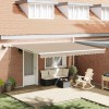 Marchiză Retractabilă Bej with Manual Bej 450 &times; 350 cm Bej