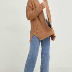 Answear Lab cardigan femei, culoarea maro