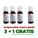 Cumpara ieftin 3+1 GRATIS - antiparazitar extern, păduchi, căpuşe, pentru păsări Dergall 10 ml