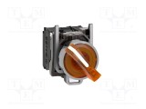 Comutator rotativ 22mm Schneider Electric Poz.i 2 NC NO portocalie LED