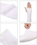 Set 2 M&acirc;neci Supraelastice Braț și M&acirc;nă &ndash; Protecție Sport, Fitness și Outdoor , Alb | Coral Best Deals Alb 2 Marime universala