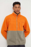 Marmot hanorac Aros Fleece barbati, culoarea portocaliu, modelator