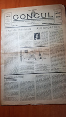 ziarul conacul 14 martie 1937-anul 1 nr. 1 al ziarului-dir. romulus vulcanescu foto