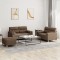 vidaXL Set de canapele cu perne, 3 piese, maro, textil 3201595