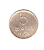 Moneda 5 bani 1956, stare buna, curata, Cupru-Nichel