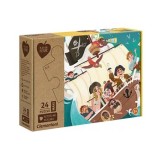 Cumpara ieftin Puzzle Maxi YO OH HO! Pirates, din materiale reciclate, 24 piese