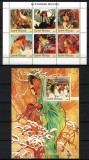 GUINEEA-BISSAU 2003 - Picturi, Alphonse Mucha / set complet MNH - bloc+colita