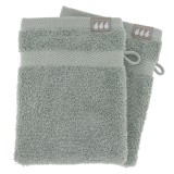 Set 2 X Mănuși 15X21Cm 100% Bumbac &ndash; Verde Pastel | Mănuși Baie
