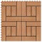 Plăci de pardoseală 11 buc, culoare tec, 30 x 30 cm, WPC, 1 mp