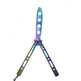 Cutit fluture Butterfly, Balisong 22.50 cm, fade, fara tais, de antrenament, model simplu