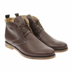 Ghete dama, maro, casual, din piele naturala - G01MBOX
