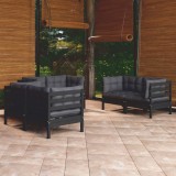 Gossi set mobilier de gradina cu perne, 6 piese, lemn masiv de pin