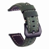 Curea piele compatibila cu Fossil Q Crewmaster, Telescoape QR, 22mm, Black Forest