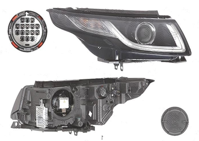 Far Land Rover Range Rover Evoque, 05.2015-, fata, Dreapta, bi-xenon; cu LED daytime running light; D3S+LED; electric; cu gas bec xenon; cu ballast;