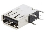 Conector USB A pentru PCB, THT, 4 pini, unghi 90&deg;, aurit, MOLEX