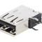 Conector USB A pentru PCB, THT, 4 pini, unghi 90&deg;, aurit